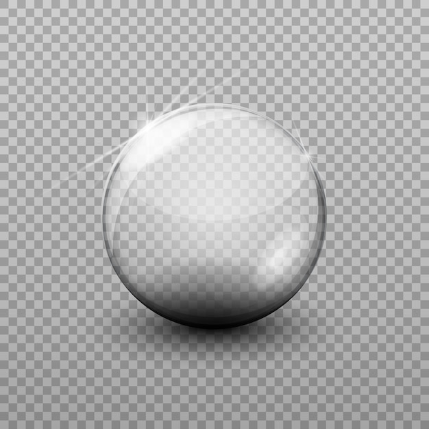 Vector glass transparent ball