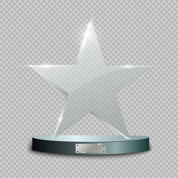 Glass trophy award. illustratie