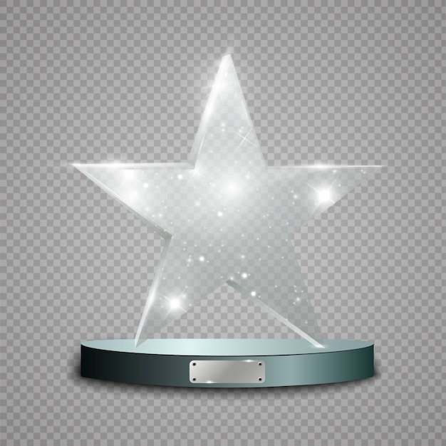 Glass trophy award. illustratie