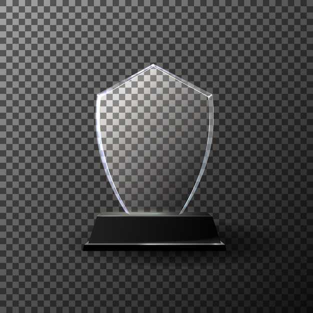 Vector glass trophy award