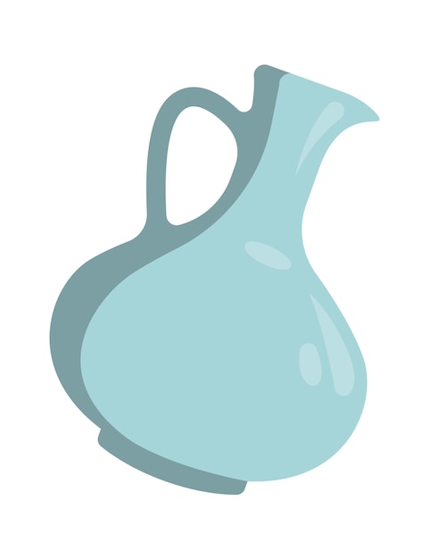 Icona piatta vaso di vetro smistamento e utilizzo dei rifiuti