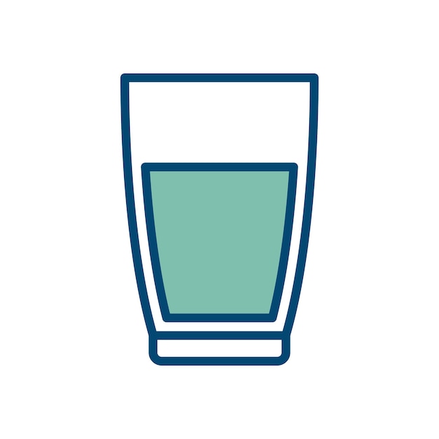 Vector glass of water icon vector design template