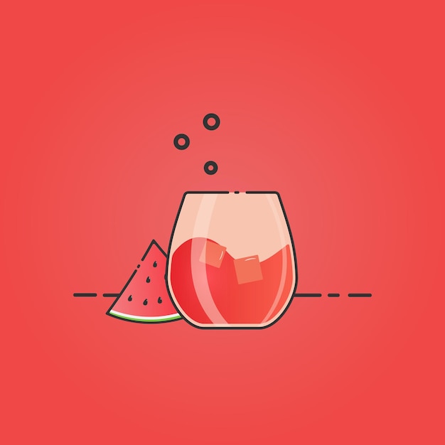 a glass of watermelon juice