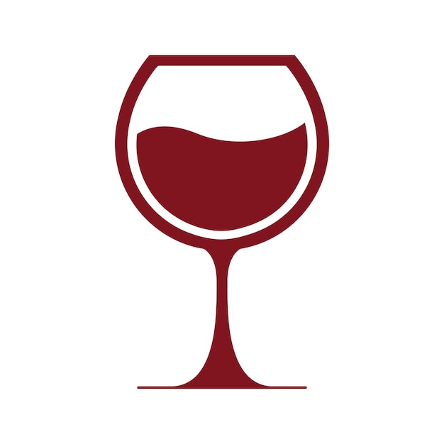 Glass of wine vector icon design Winery vector symbol