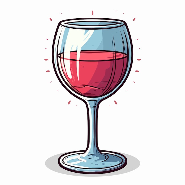 a Glass of wine on a white background