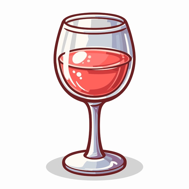 Vector a glass of wine on a white background