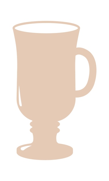 Glass with hot drink Vector illustration