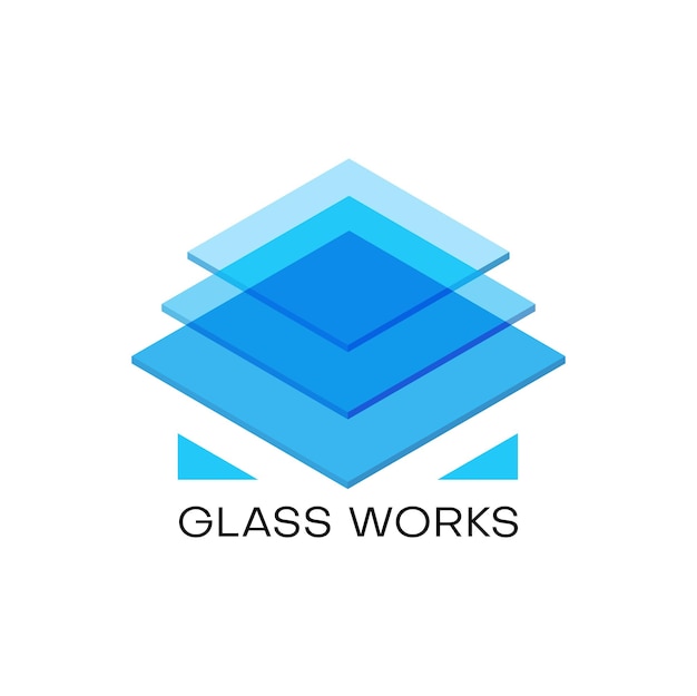 Vettore tecnologia di produzione di finestre icona opere in vetro