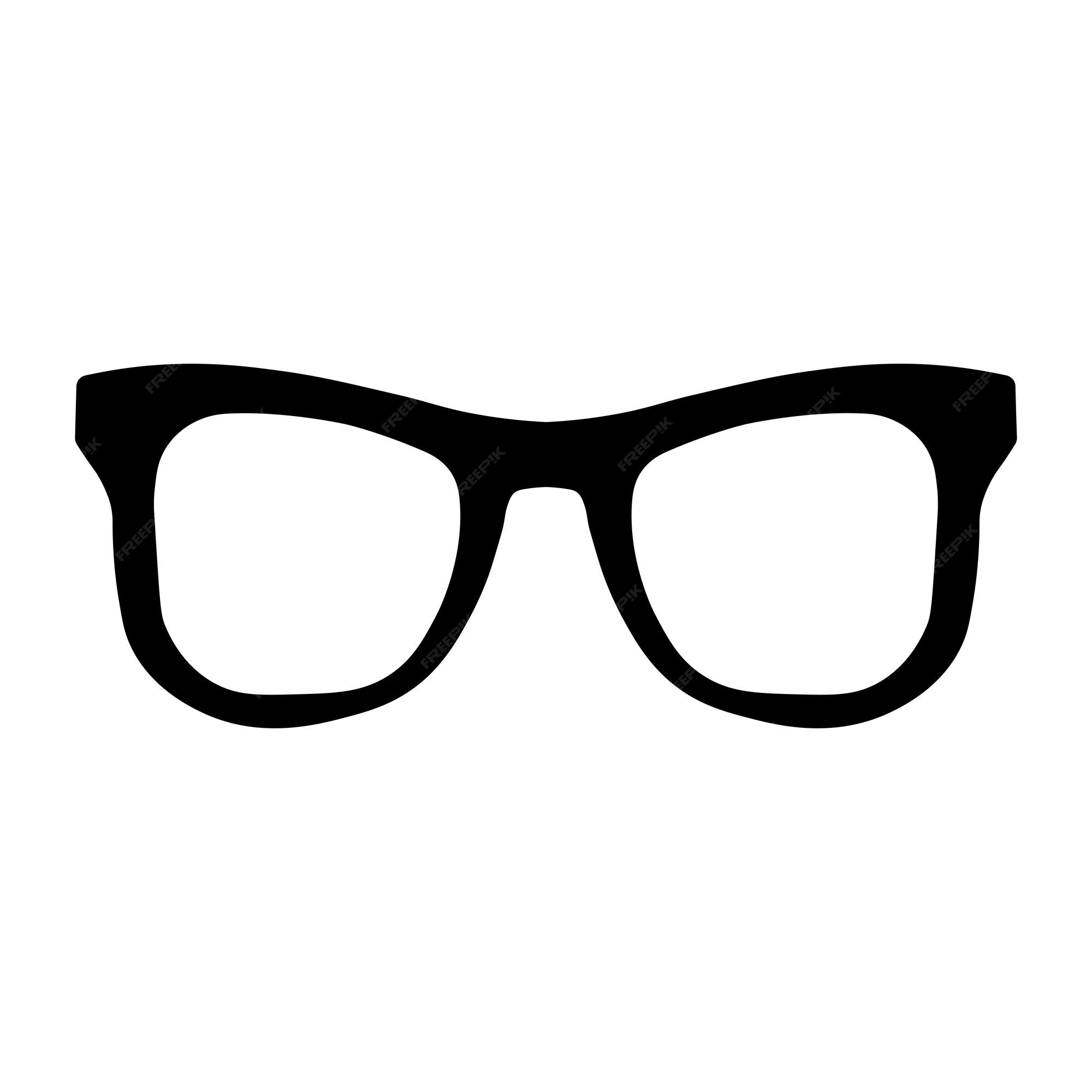 Premium Vector | Glasses black vector icon on white background