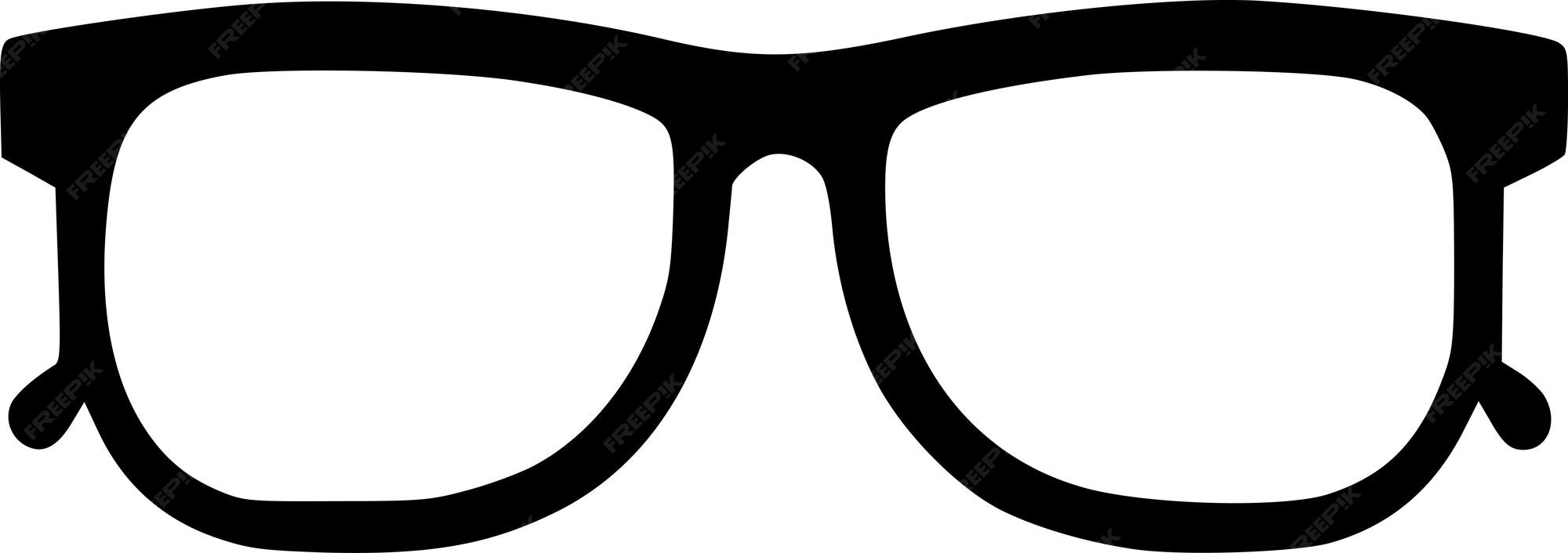 Premium Vector | Glasses Black and White Vector illustration