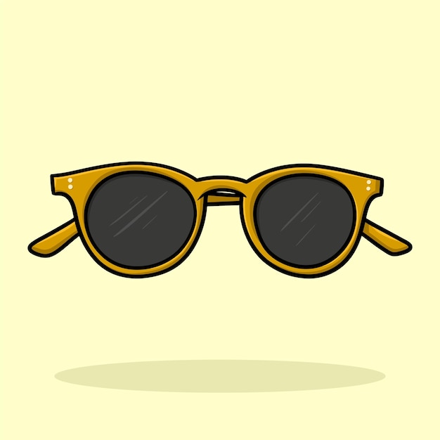 Glasses Cartoon Vector Illustration