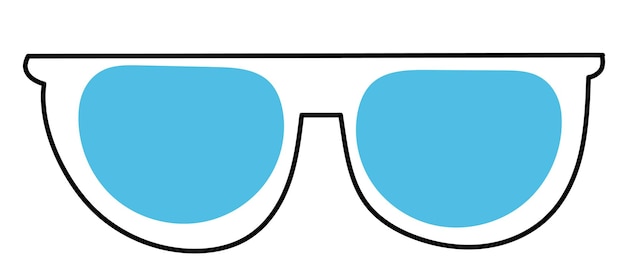 Glasses in doodle style isolated vector