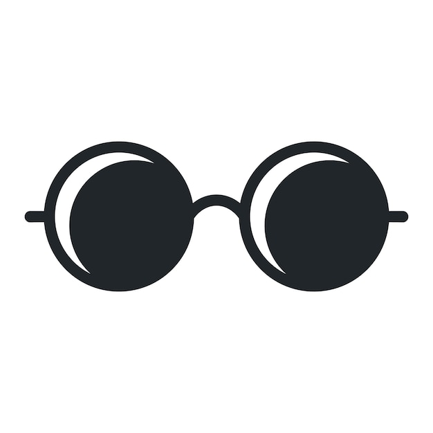 Glasses. Eyeglasses black silhouette symbol.