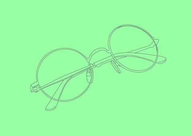 Vector glasses lineart2