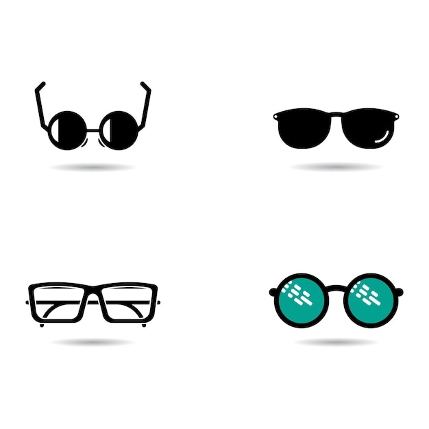 Glasses logo design vecto