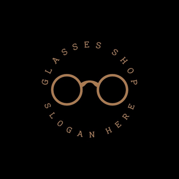 Vector glasses logo design vector