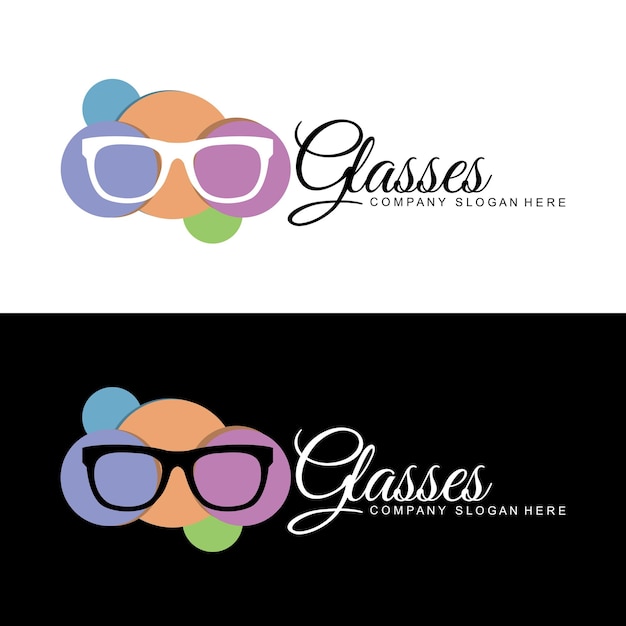 Vector glasses logo fashion look vector design for clothing store glasses shop eye care eye salon