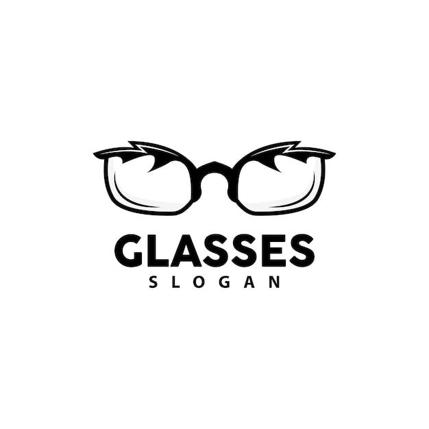 Glasses Logo Optic Fashion Vector Icon Illustration Template Simple Design