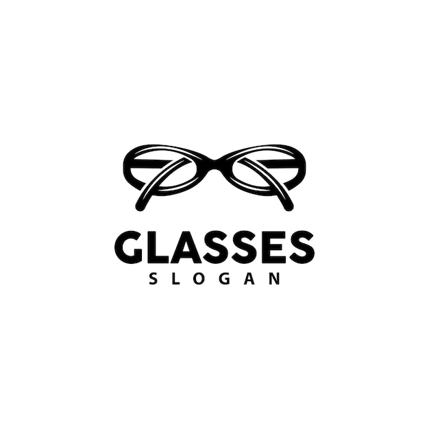 Glasses Logo Optic Fashion Vector Icon Illustration Template Simple Design