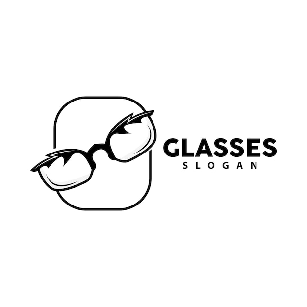 Vector glasses logo optic fashion vector icon illustration template simple design