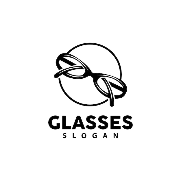 Glasses Logo Optic Fashion Vector Icon Illustration Template Simple Design