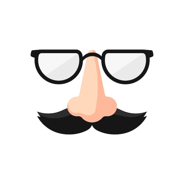 Glasses and nose with mustache template