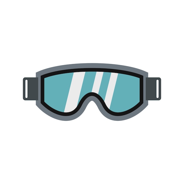 Glasses for snowboarding icon in flat style isolated on white background Winter sport symbol