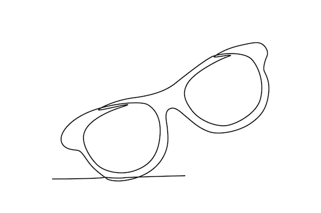 Glasses for summer Summer oneline drawing