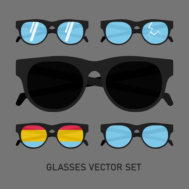 Glasses Vector Set Collection