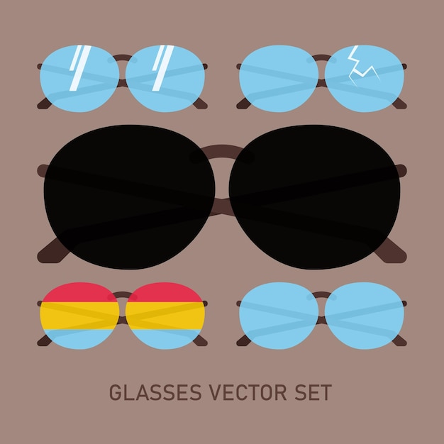 Vector glasses vector set collection