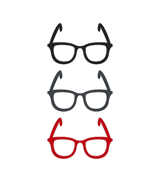 glasses on white background