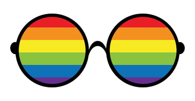 Glasses with a flag for lgbt pride day illustration stop homophobia for the international day against homophobia