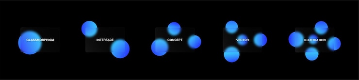 Vector glassmorphism banner mockup templates collection. glass morphic mockups. vector graphic.eps 10