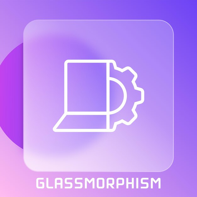 Вектор Иконки устройств glassmorphism концепция glassmorphism web-иконки устройств иконки устройств и технологических линий