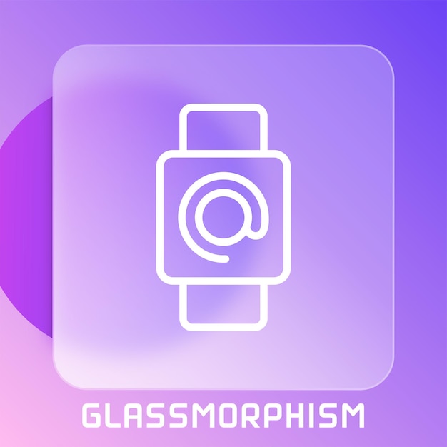 Glassmorphism device icons glassmorphism concept device web icons device and technology line icons