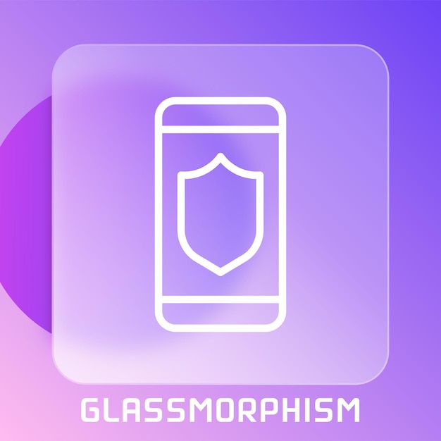 Glassmorphism device icons Glassmorphism concept Device web icons Device and technology line icons