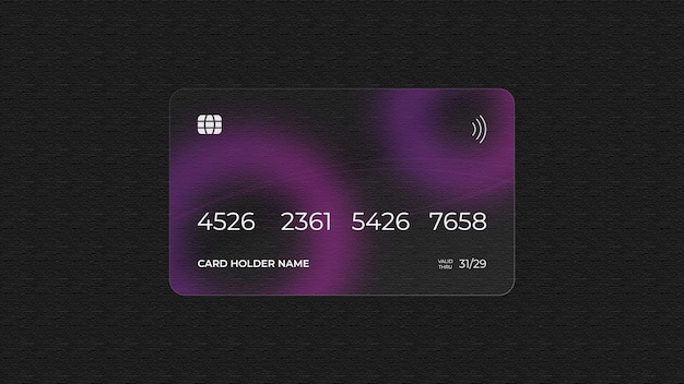 Vector glassmorphism style credit card icon cashless payment concept realistic glass morphism effect vector