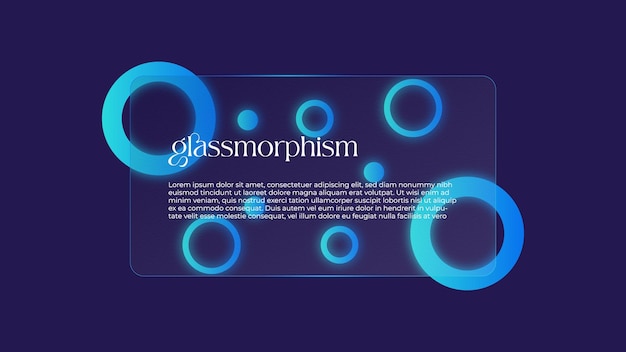 Glassmorphism style realistic glass effect with set of transparent glass plates vector