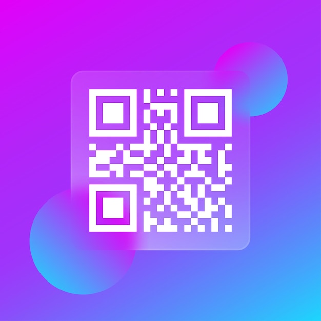 Qr 코드가 있는 Glassmorphism 템플릿입니다. Qr 코드 템플릿. Qr 코드 스캔. 현대 디지털 그래픽입니다. 컬렉션을 설정합니다. 트렌디한 Glassmorphism 스타일의 현대적인 표지 템플릿 디자인. 벡터 그래픽입니다. Eps 10