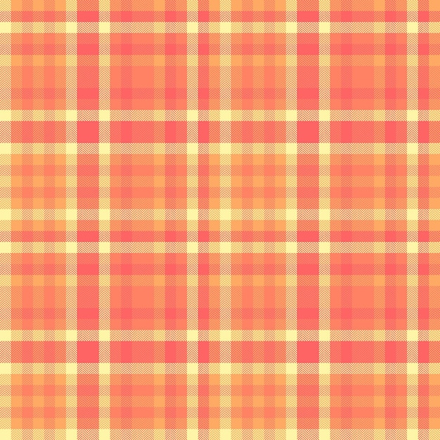 Ткань Glen texture plaid creation check pattern background Материал тартан бесшовный векторный текстиль в красном и оранжевом цветах