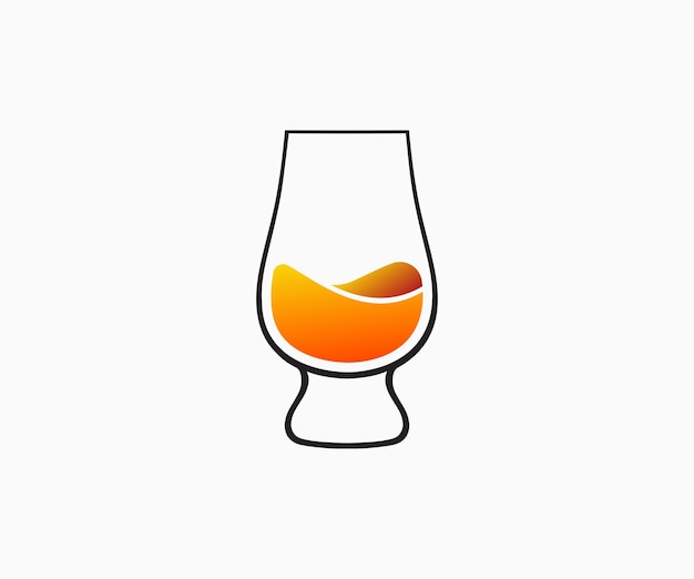 Glencairn whisky glass vector icon