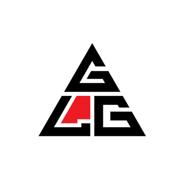 ベクトル glg トライアングル・レター・ロゴ デザイン モノグラム glg トリアングルベクトル・ロゴ テンプレート 赤色 glg 三角ロゴ シンプル エレガントで豪華なロゴ