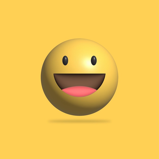 glimlach emoji 3d illustratie