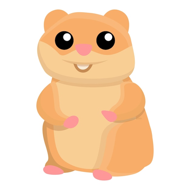 Glimlach hamster pictogram Cartoon van glimlach hamster vector pictogram voor webdesign geïsoleerd op een witte achtergrond