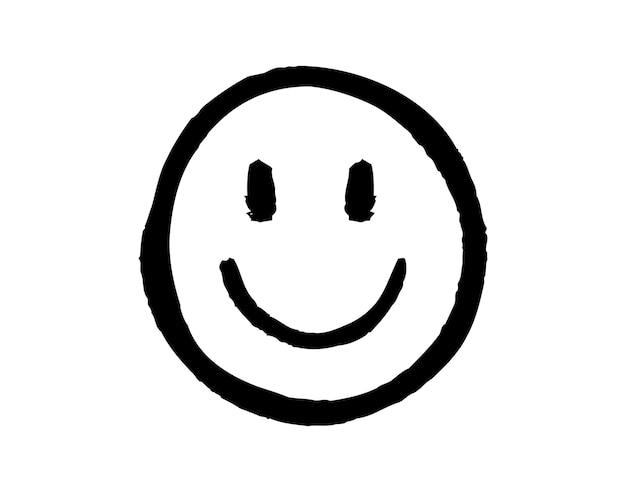 Glimlachend gezicht doodle sketch stijl icoon glimlachend gezicht met de hand getekend gelukkige emotie concept vector