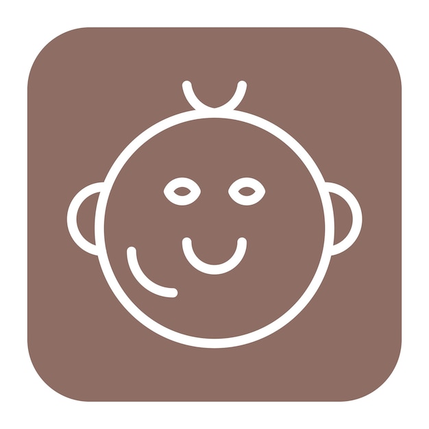 Glimlachende baby icon vector afbeelding kan worden gebruikt voor baby shower