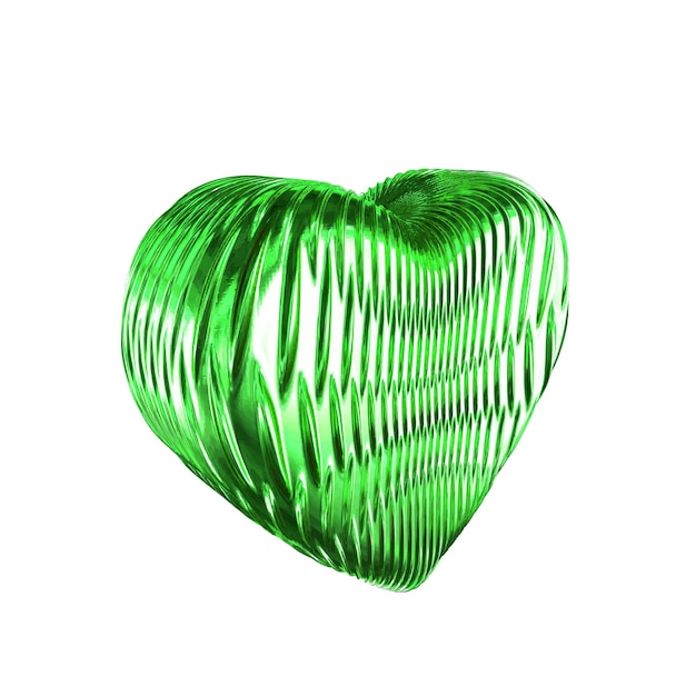 Glinsterend 3d-hart in groen