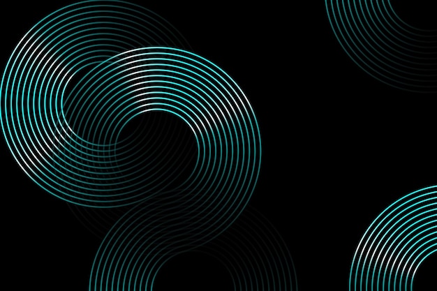 Glinsterende blauwe abstracte achtergrond met gloeiende blauwe geometrische lijnen