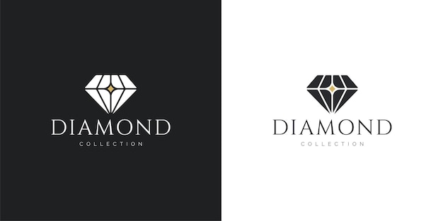 Vector glinsterende diamanten stenen logo ontwerp