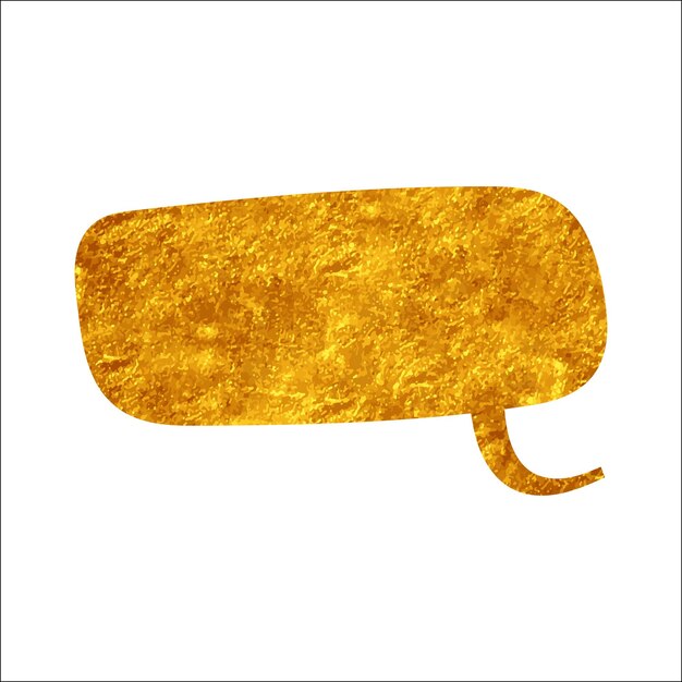 glistering gold foil chat bubble